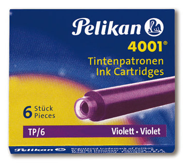 Pelikan Tintenpatronen 4001 – violett, geruchsarm, 6 Stk.