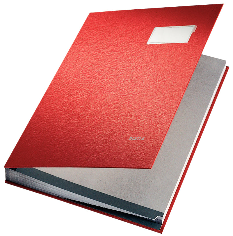 Leitz Unterschriftenmappe – 20-teilig, A4, rot, Karton
