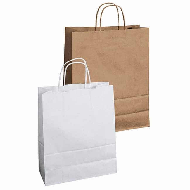 Brieger Papiertragetasche – 140 × 420 × 320 mm, 100 g/m², braun