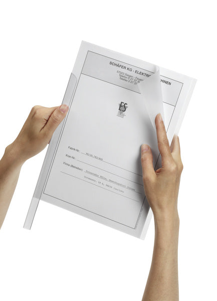 Durable Sichtmappe A4 – transparent, Kunststoff, matt, 180 µm, 50er-Pack