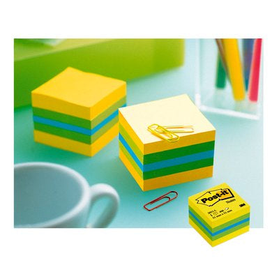 3M Post-it Haftnotizen – 51×51 mm – Mehrfarbig, 400 Blatt, PEFC