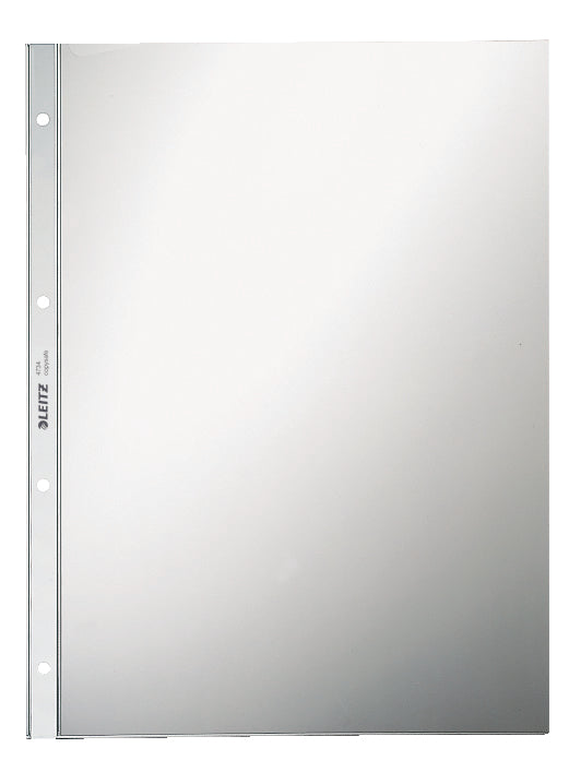 Leitz Sichtmappe A4 – transparent, Kunststoff, glänzend, 80 µm, 100er-Pack