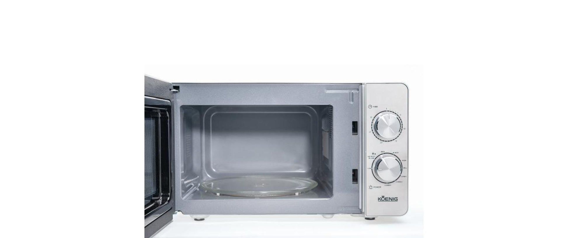 Koenig Kombi-Mikrowelle B01106 – 20 l, Grill, 700 W – silber/edelstahl