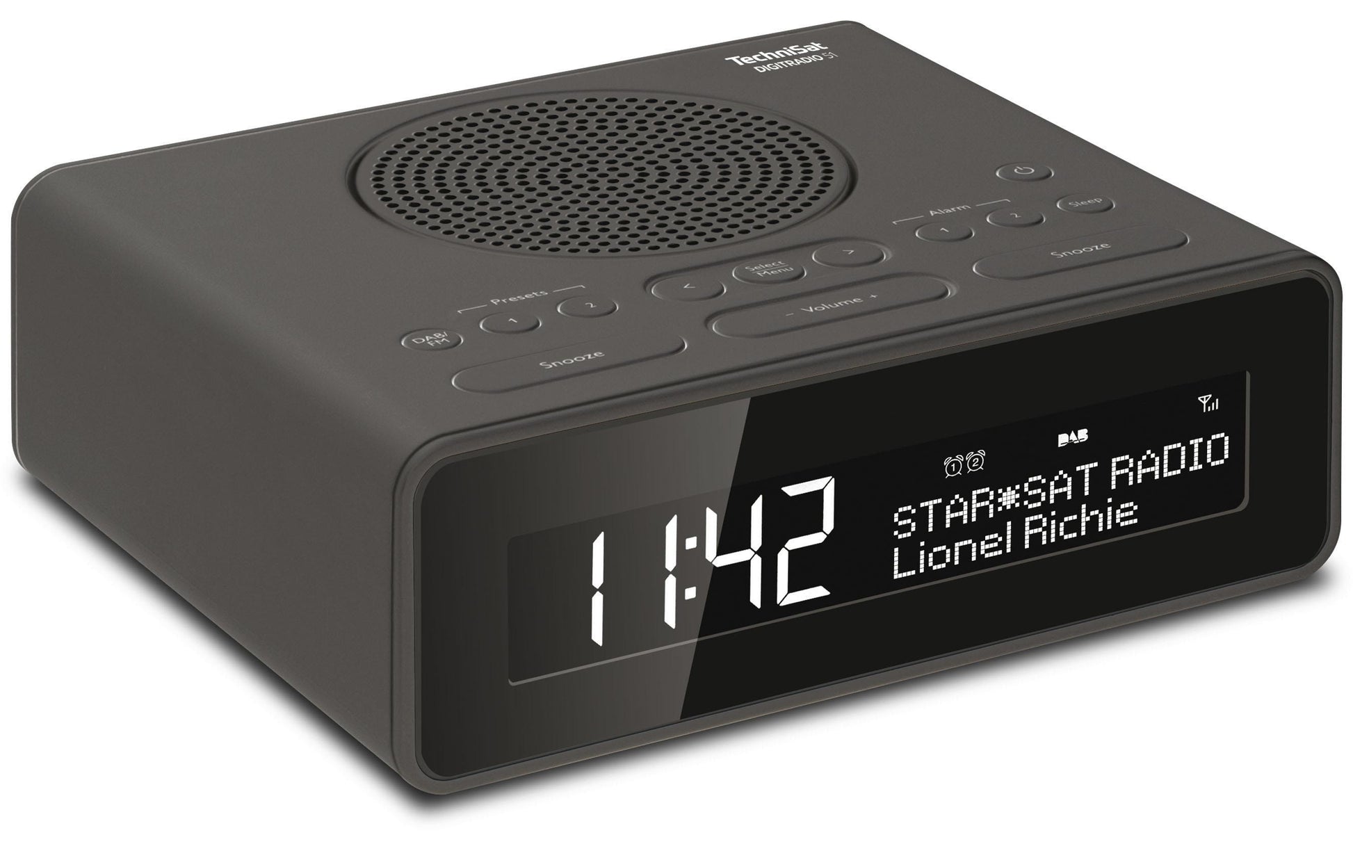 TechniSat DigitRadio 51 – Radiowecker – DAB+, UKW, Netzbetrieb – Schwarz