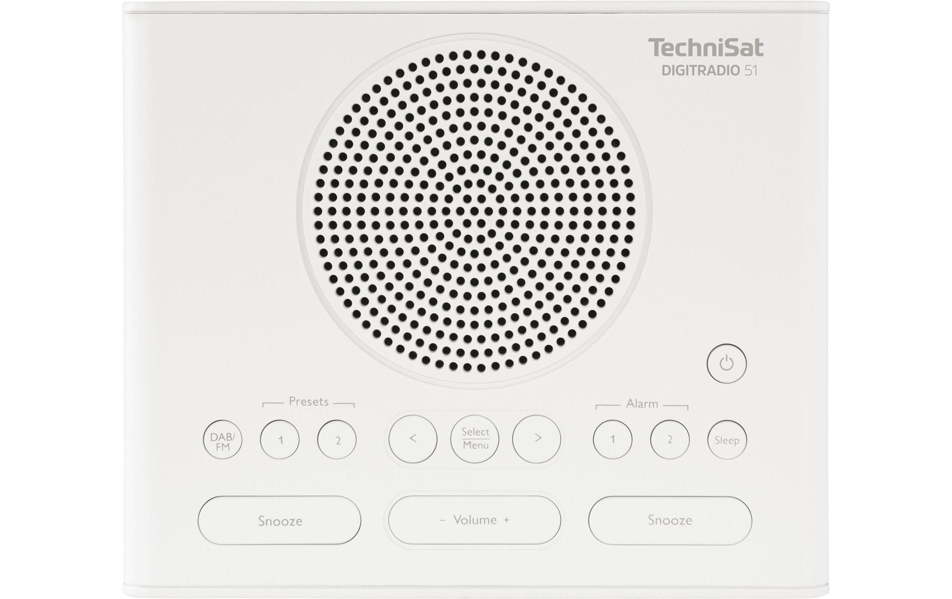 TechniSat DigitRadio 51 – Radiowecker – DAB+, UKW, Netzbetrieb – Weiss