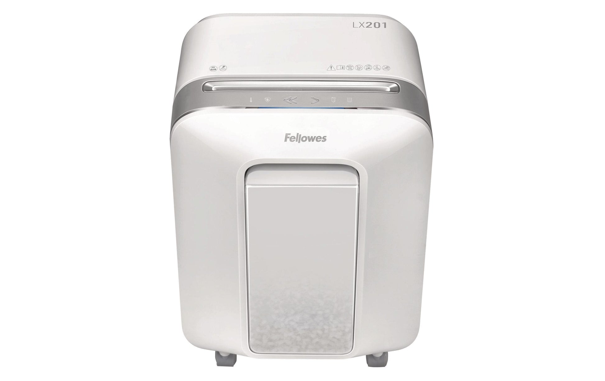Fellowes Powershred LX201 – Aktenvernichter, DIN P-5, Mikroschnitt 2 × 12 mm, 12 Blatt, 22 l, A4