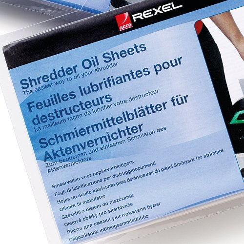 Rexel Aktenvernichter-Ölblätter – 20 Stk., 222 × 180 mm