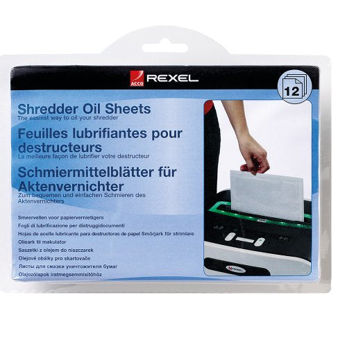 Rexel Aktenvernichter-Ölblätter – 20 Stk., 222 × 180 mm