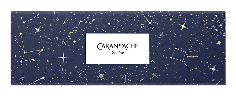 Caran d-Ache Caran d'Ache Farbstifte Cosmic Blue Limited Edition – 10 Metallic-Farben, im Kartonetui, Ø 3 mm