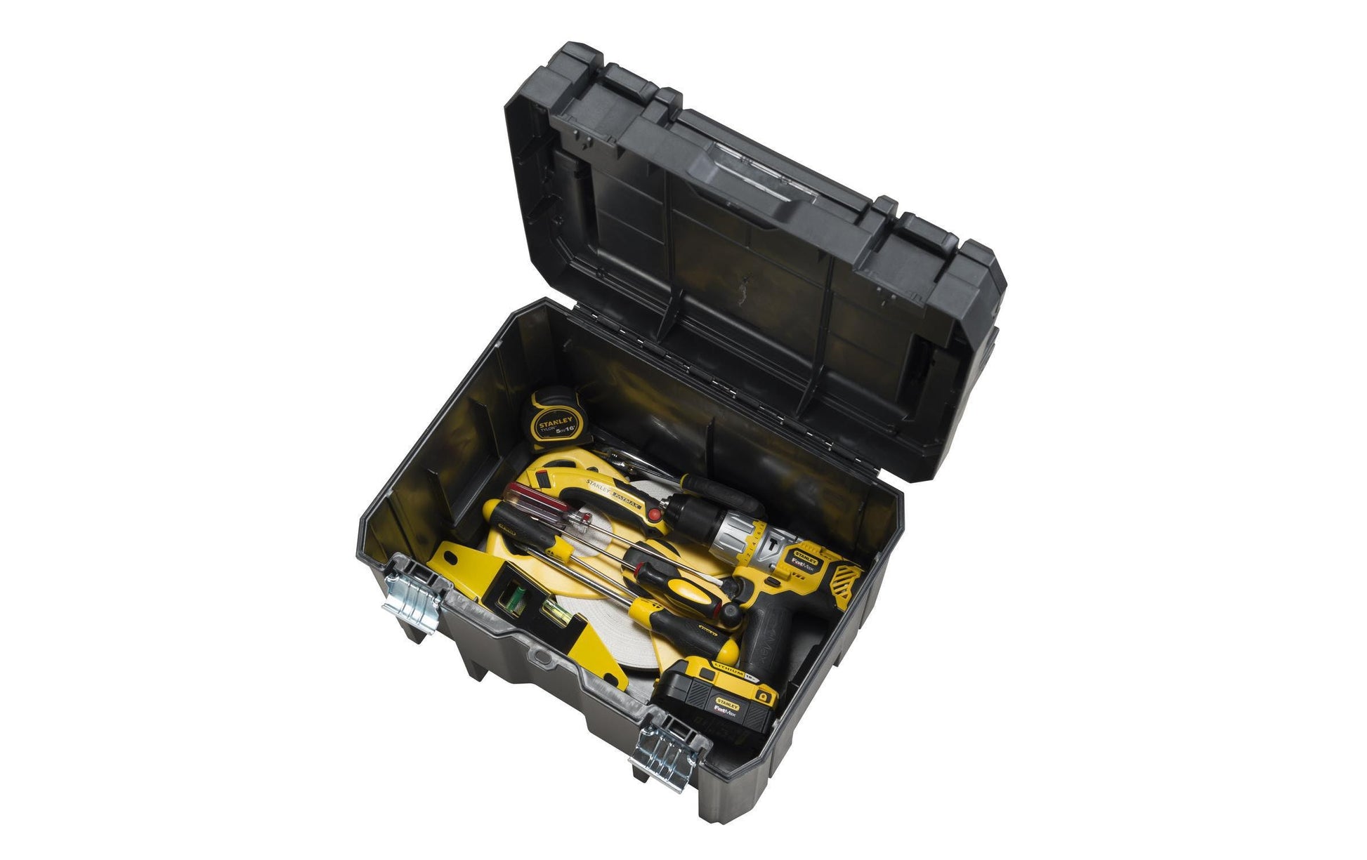 Stanley Werkzeugkasten FatMax TSTAK, 338 × 310 × 310 mm, 22,2 l, schwarz