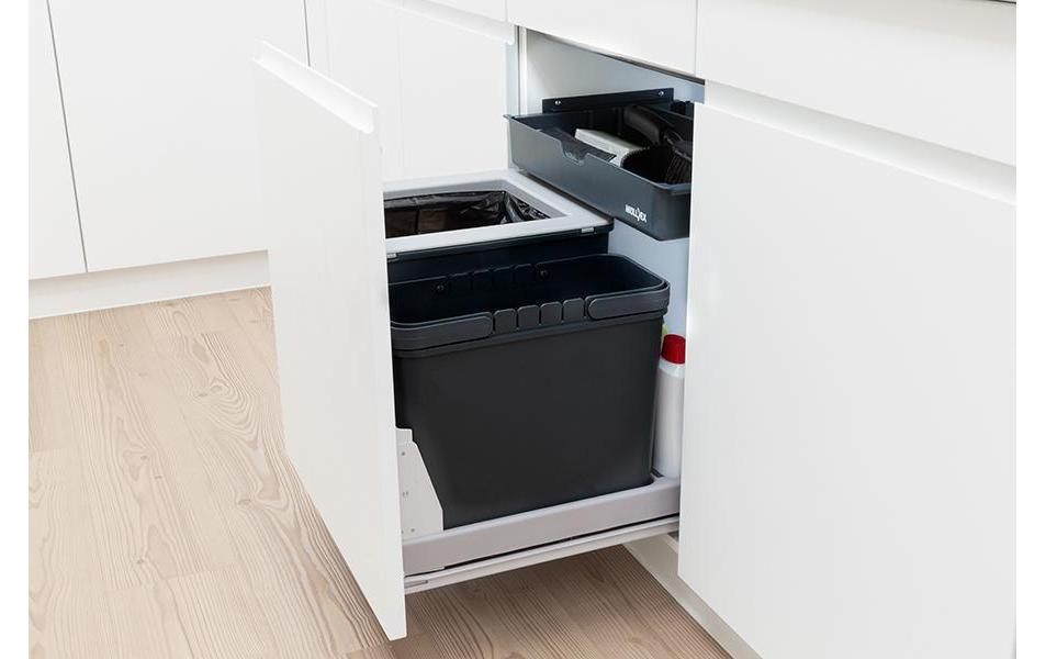 Müllex Systempapierkorb EURO BOXX 55/60-R – 16 l – 2-fach – anthrazit