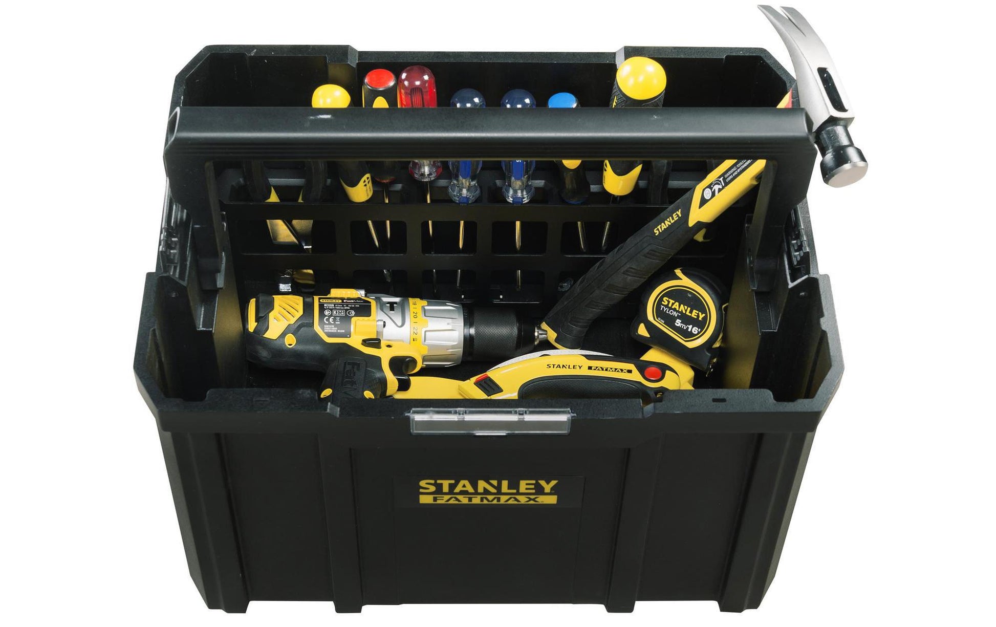 Stanley Fatmax – Werkzeugtrage TSTAK, 320 × 440 × 280 mm, schwarz, mit Tragegriff, wasserfest
