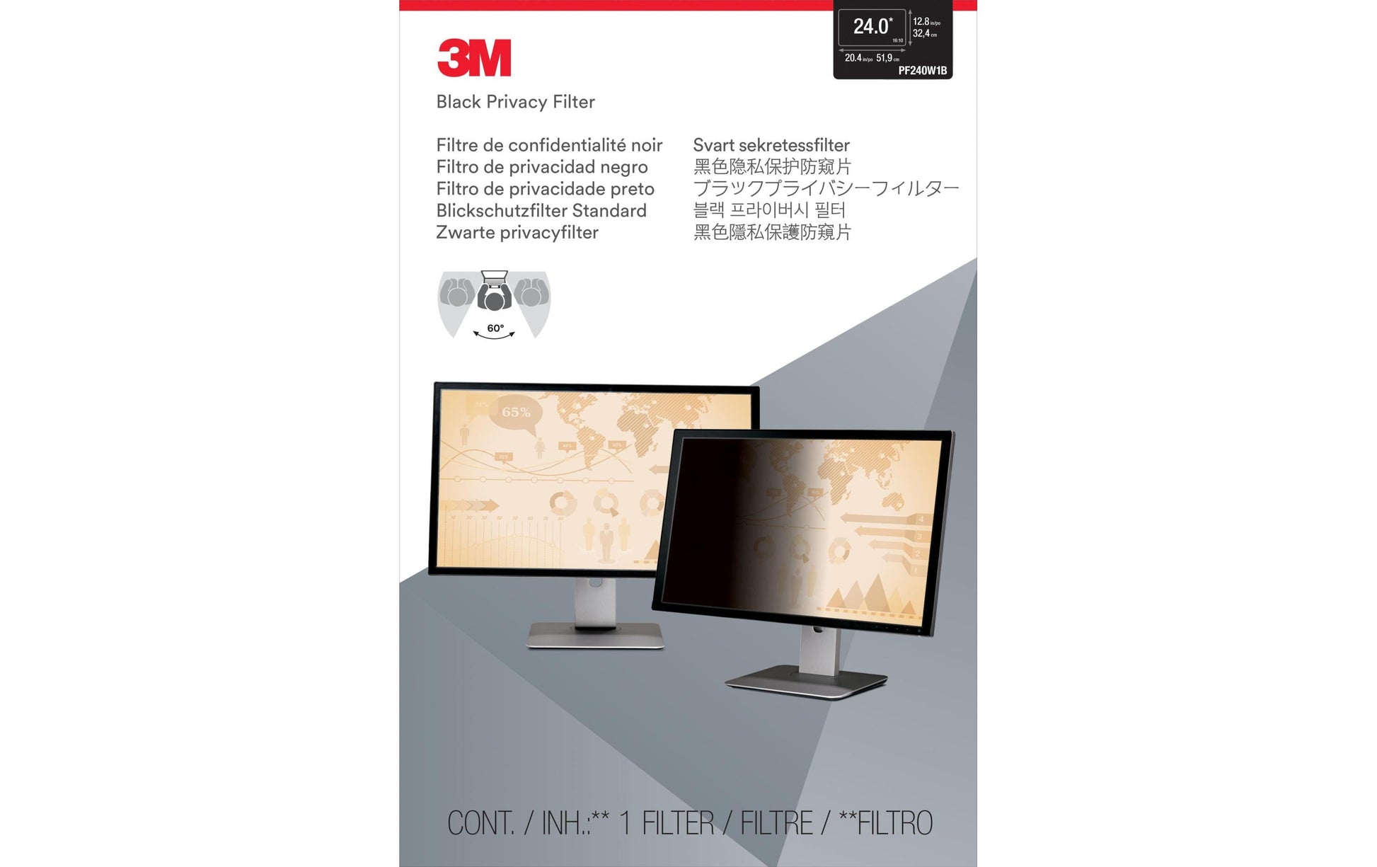 3M Displayschutz für 24,0" Wide-Displays