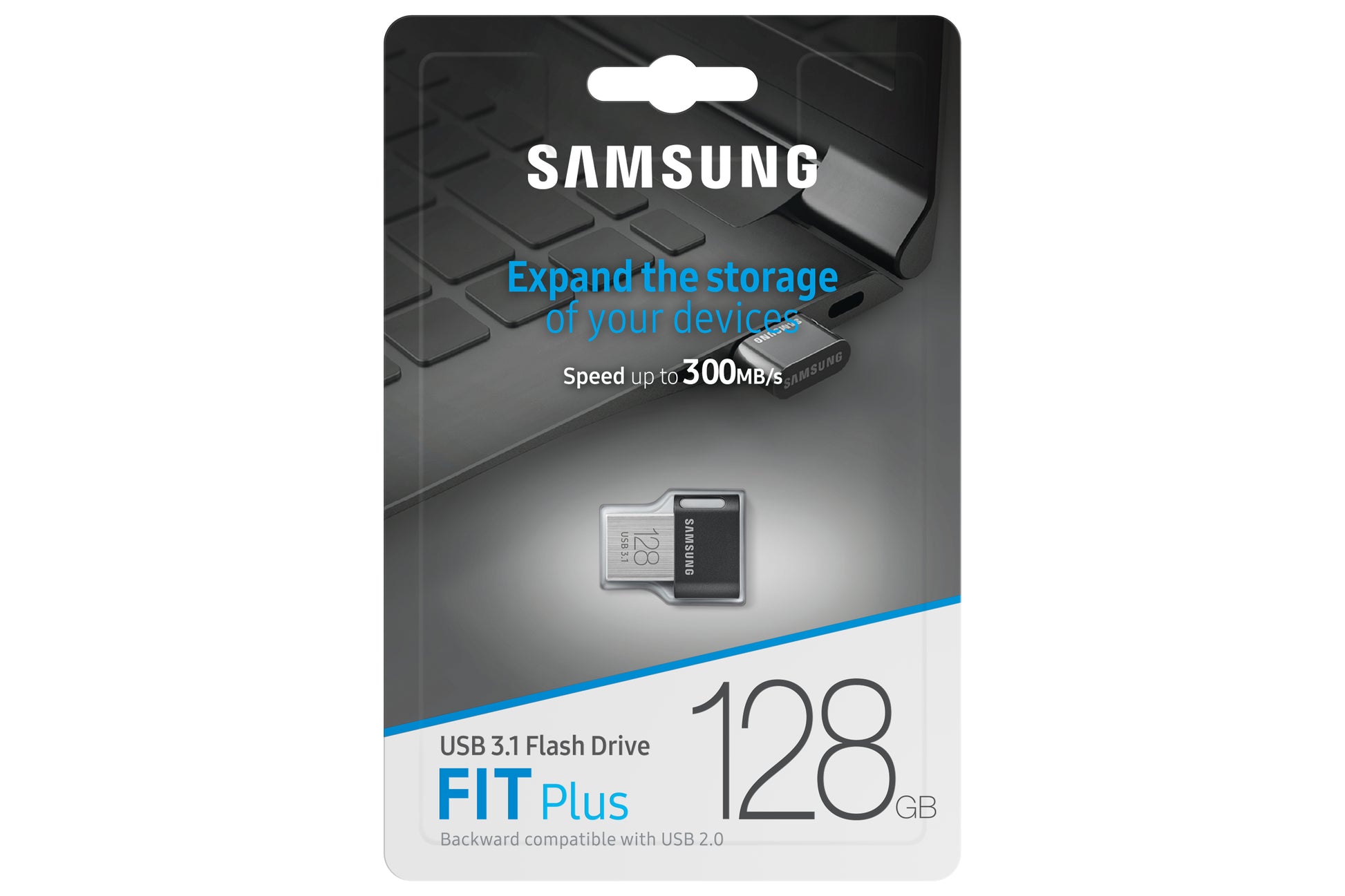 Samsung MUF-128AB (USB3.1 Fit Plus) – USB 3.2 Gen 1 (USB‑A), 128 GB, für PC/Laptop/Smart TV