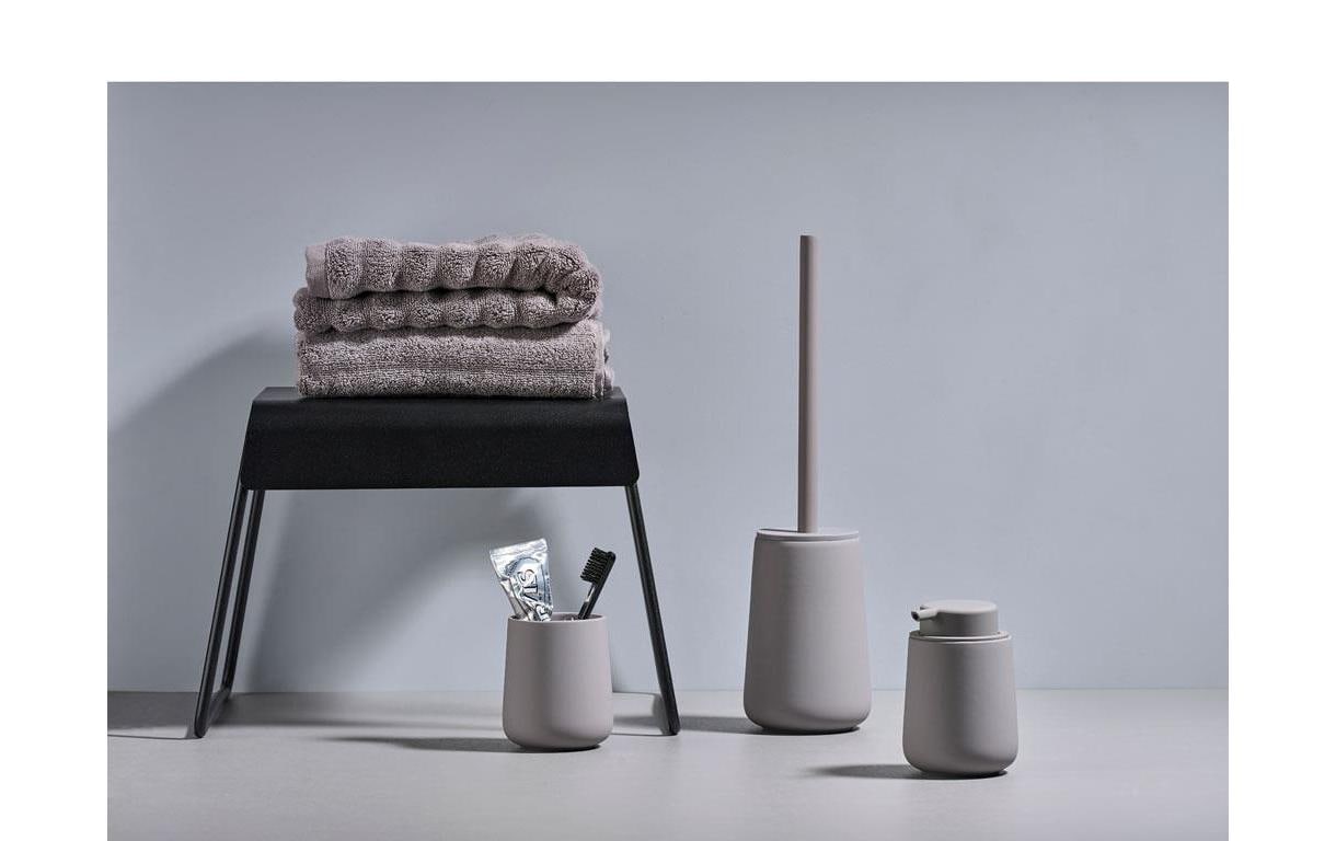 Zone Denmark WC-Bürstenset – Keramik, Grau, H 37 cm, Ø 10,3 cm