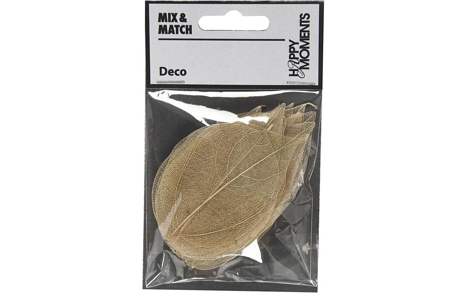 Creativ Company Dekostoff, getrocknetes Laubblatt, Beige, ca. 6–8 cm, 20 Stk.