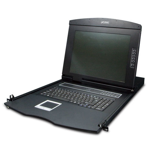PLANET 17" Rack-LCD-Konsole – 8-Port VGA KVM, 1280 × 1024, USB 2.0-Hub – 1U
