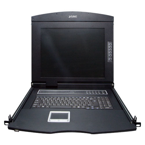 PLANET 17" Rack-LCD-Konsole – 8-Port VGA KVM, 1280 × 1024, USB 2.0-Hub – 1U