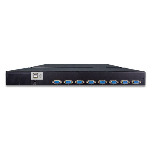 PLANET 17" Rack-LCD-Konsole – 8-Port VGA KVM, 1280 × 1024, USB 2.0-Hub – 1U
