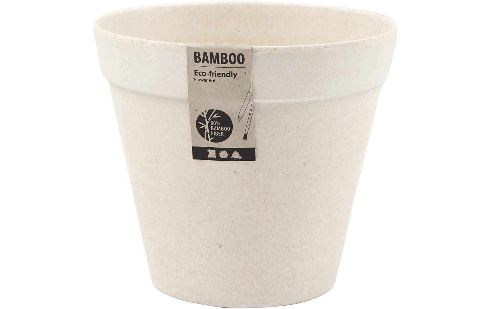 Creativ Company Blumentopf – Ø 15,2 × 13,5 cm – Bambus, natur
