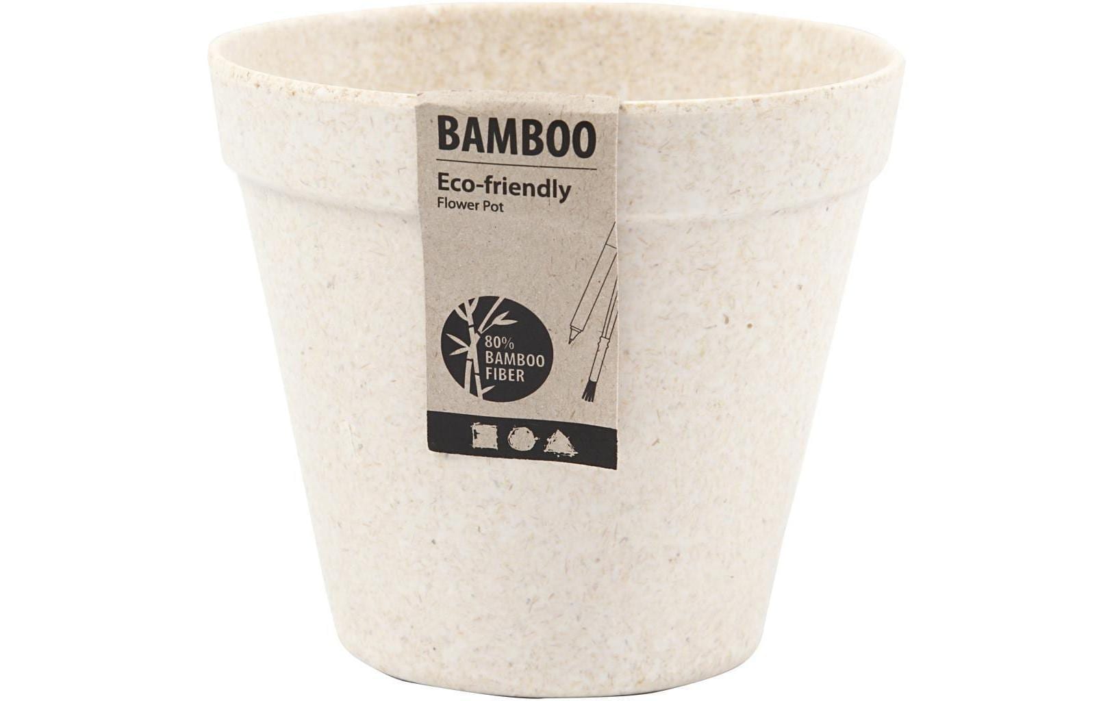 Creativ Company Blumentopf – Ø 11 × 10 cm – Bambusfaser & Polymer, beige