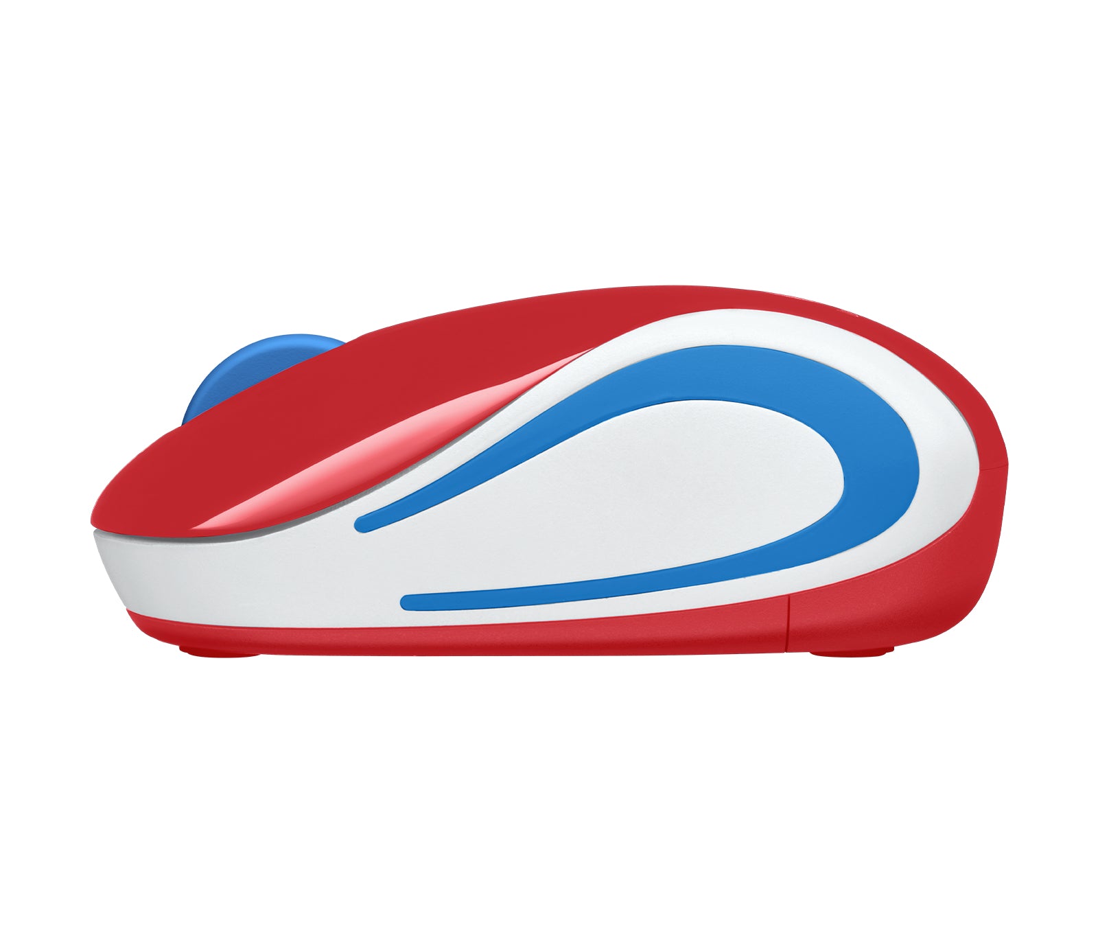 Logitech M187 Mini Maus – Maus – Kabellos (2,4 GHz), 1000 DPI, beidhändig, Rot