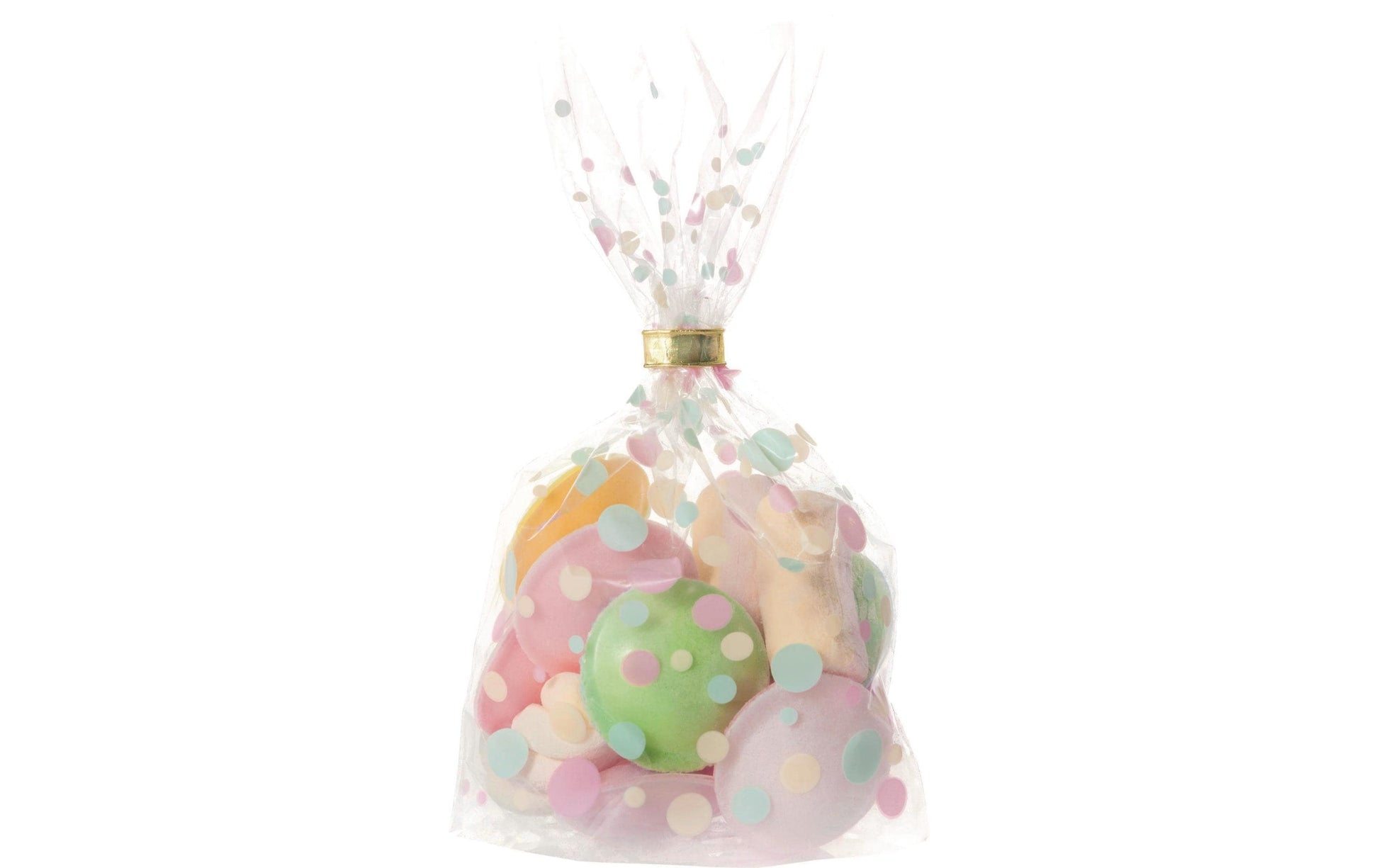 Folia Geschenktüten – Punkte – mit Kreuzboden – 115 × 190 mm – 10 Stk., Kunststoff