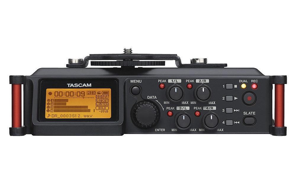Tascam Mehrspur-Recorder DR-70D – 169 × 55,2 × 106,5 mm – für DSLR-Kameras