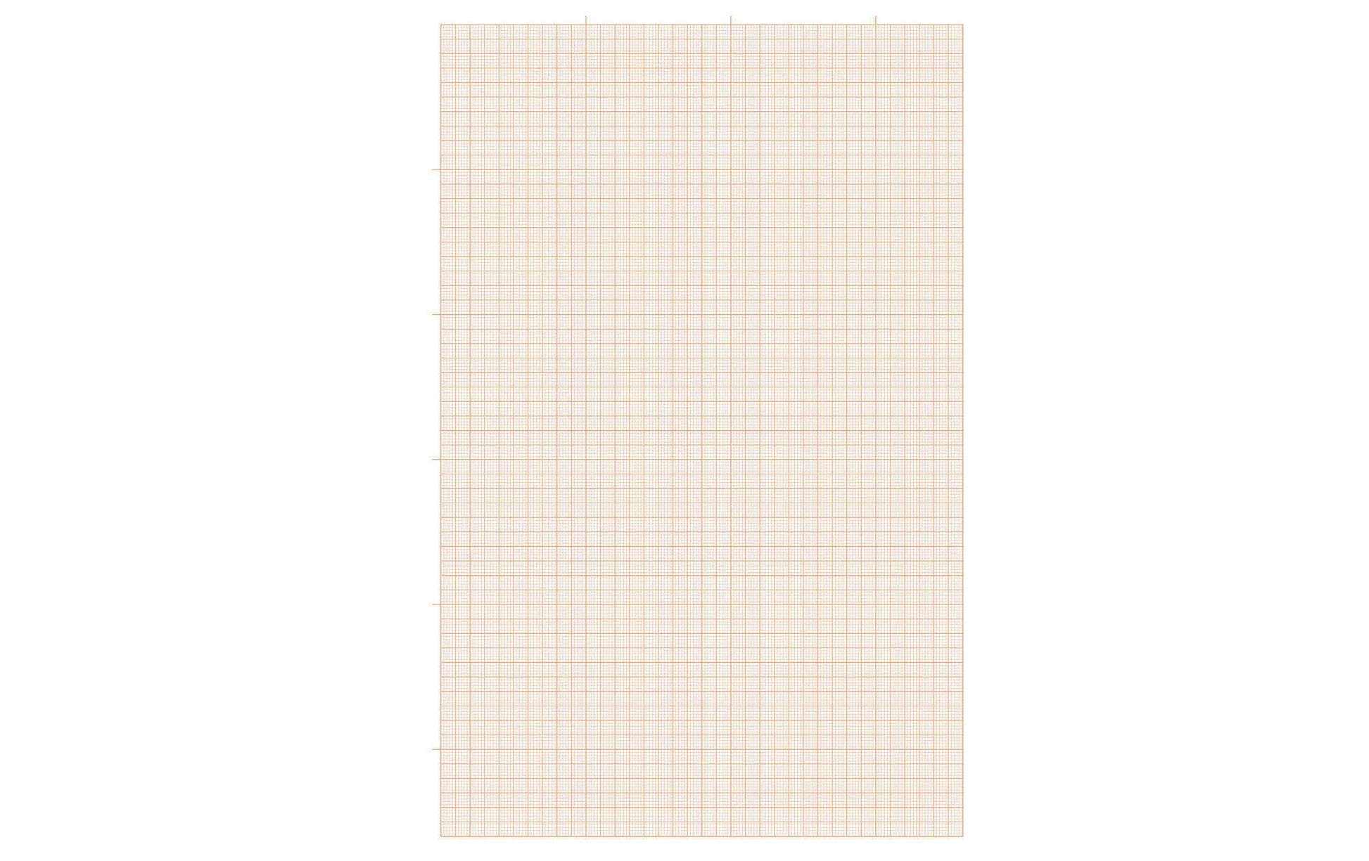 Folia Millimeterpapier-Block A4 – Rotes Netz, einseitig, 80 g/m², 25 Blatt