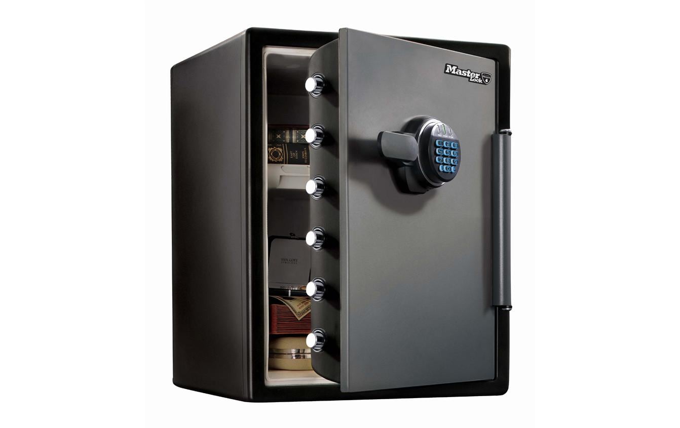 Master Lock Tresor LFW205FYC – Elektronikschloss – 56,6 l – Feuerschutz 60 min, Wasserfest, Sturzsicher 4,5 m