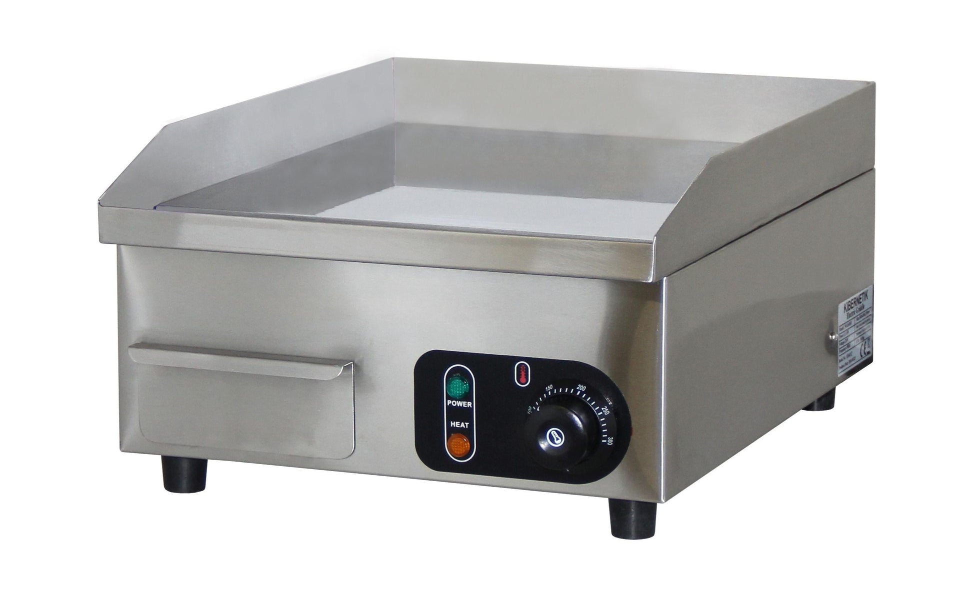 Kibernetik Plattengrill D360 – 36 cm Grillfläche, 2000 W – Silber/Edelstahl