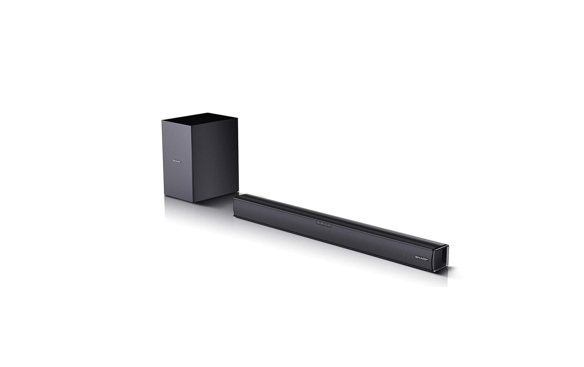 Sharp HT-SBW182 – Soundbar mit kabellosem Subwoofer – 2.1, 160 W, für DLNA, HDMI eARC, Optisch, Schwarz