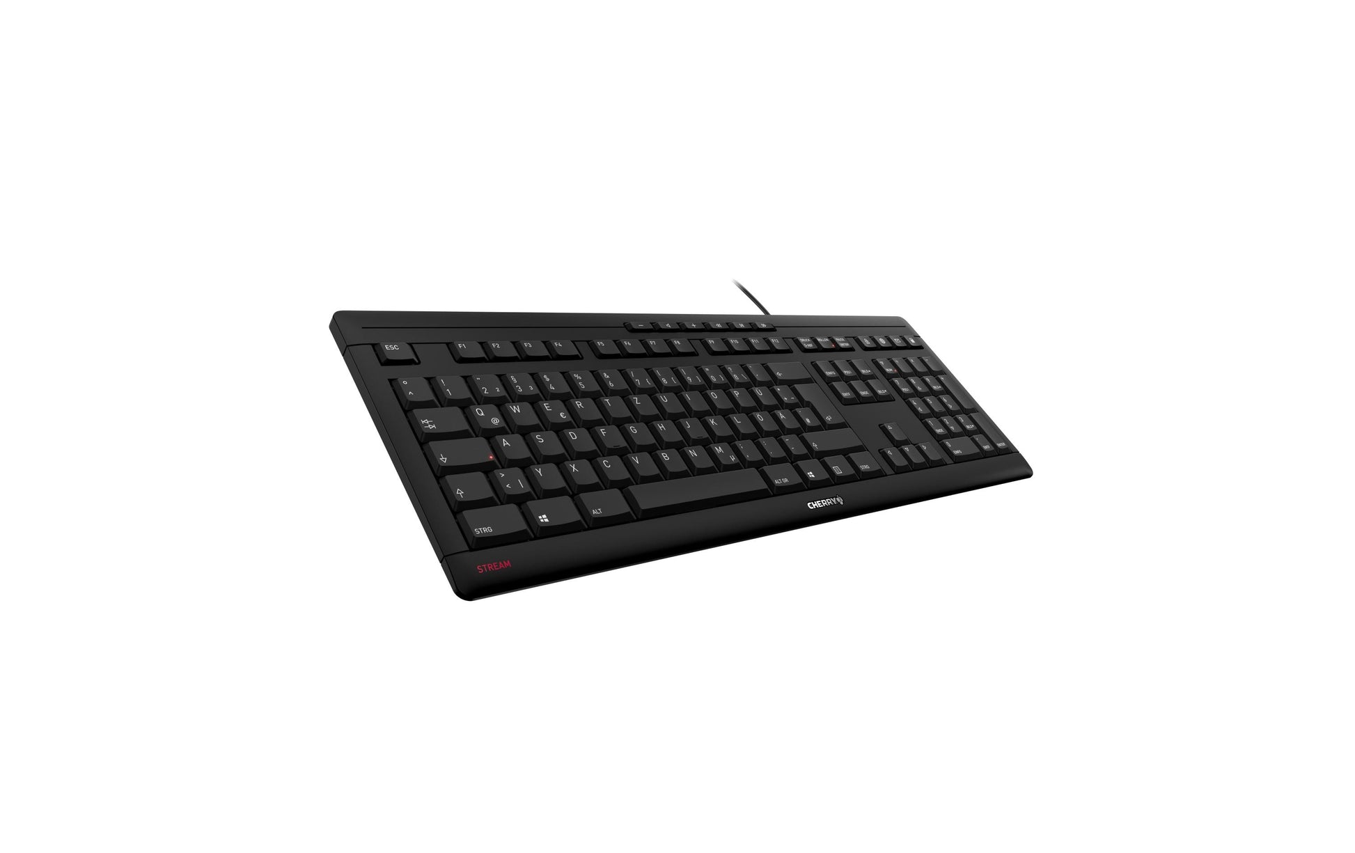 CHERRY Tastatur, kabelgebunden (USB), CH-Layout (DE-CH), Fullsize (mit Ziffernblock) – für Windows