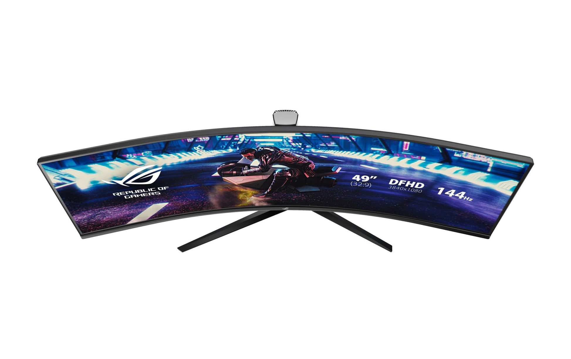 ASUS ROG Strix XG49VQ – Monitor, 49", VA, 144 Hz, 450 cd/m², Gebogen, VESA 100 × 100, Schwarz