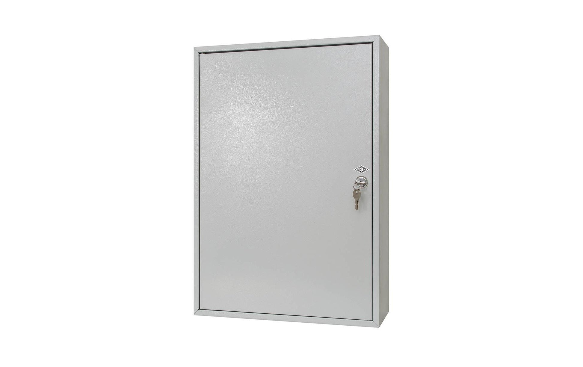 Wedo Schlüsselkasten 102 72037X, 200 Haken, Zylinderschloss, Stahl, Grau – Wandmontage