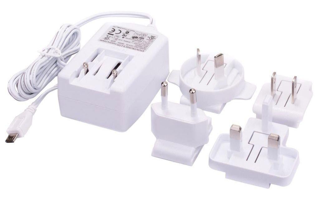 Raspberry Pi 3 Netzteil 13 W – Micro-USB, 5,1 V/2,5 A – inkl. CH/EU/UK/AUS/US-Adapter, fest verbunden – weiss