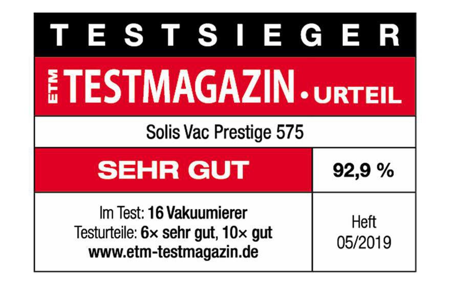Solis Vac Prestige 575 Vakuumierer – 40 cm, 12 l/min, 120 W