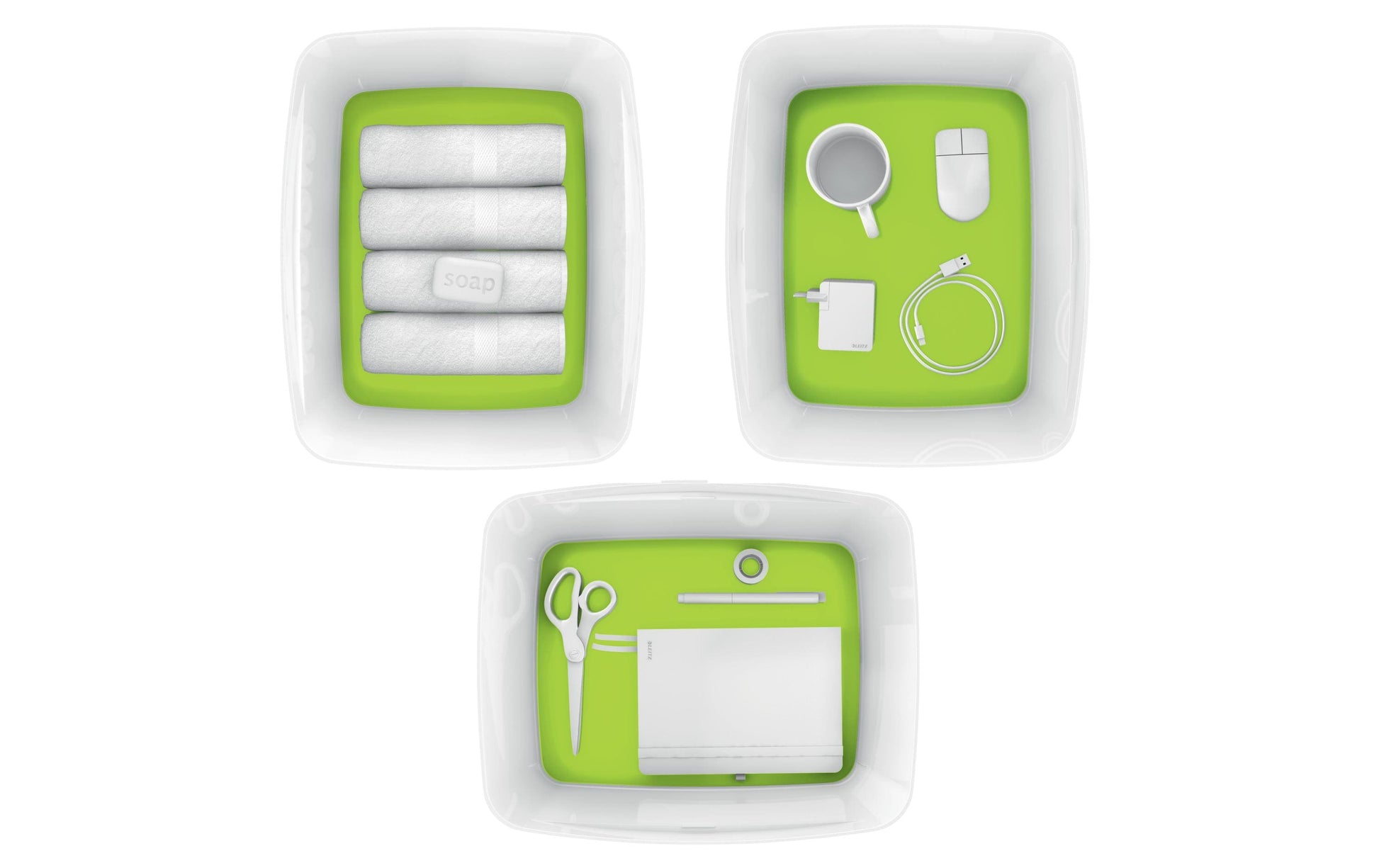 Leitz MyBox Aufbewahrungsbox – ABS Kunststoff, Weiss, 31,8 × 19,8 × 38,5 cm