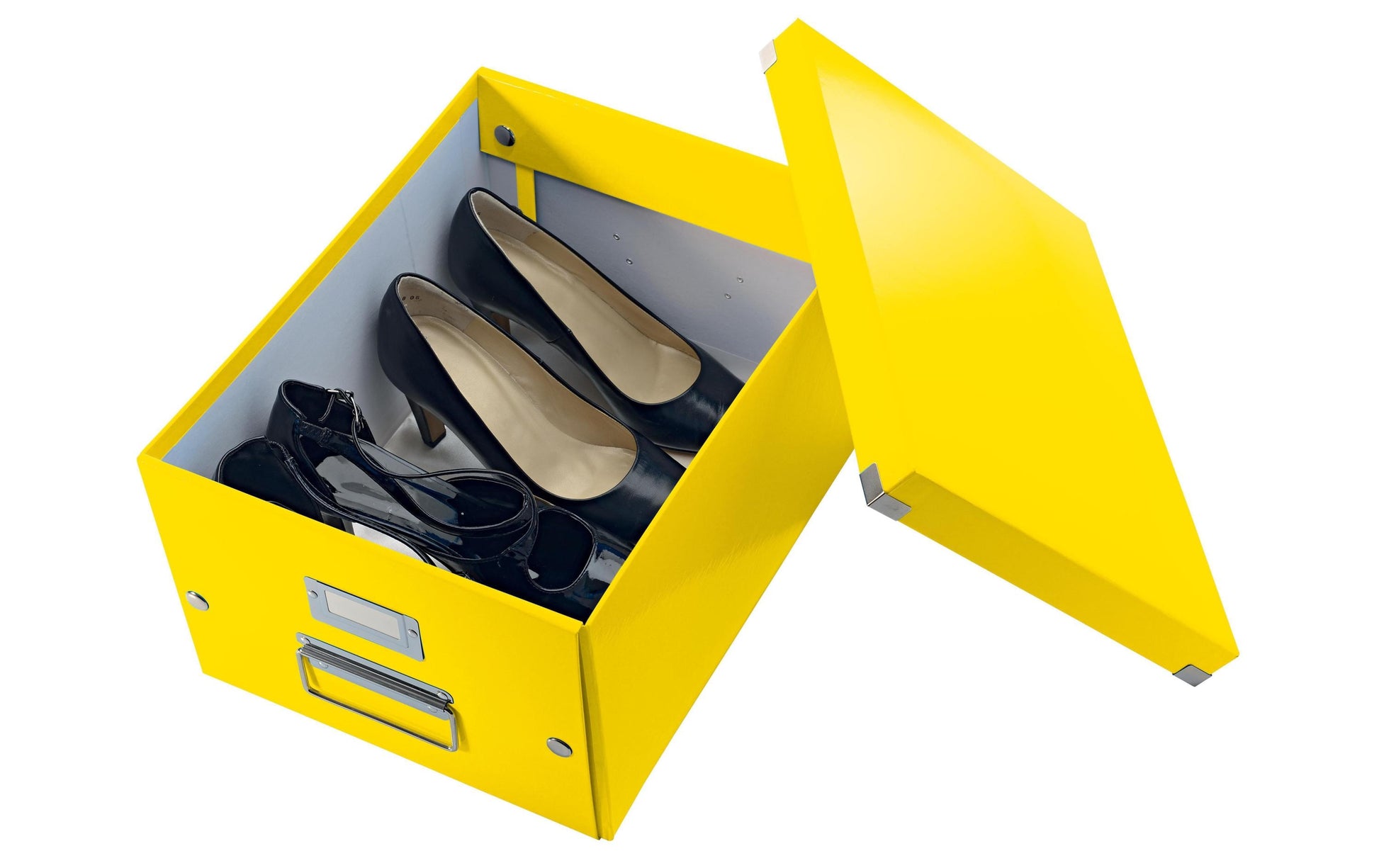 Leitz Click&Store Aufbewahrungsbox B 281 × H 200 × T 370 mm – für A4, mit Deckel, stapelbar, gelb, Karton