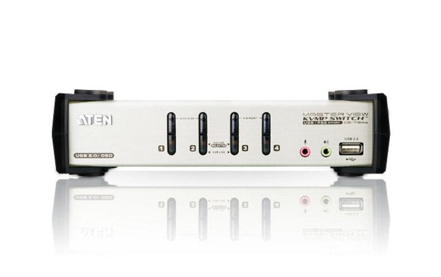 ATEN CS1734B – KVM-Switch 4×1, VGA/USB 2.0/Audio, 2048 × 1536
