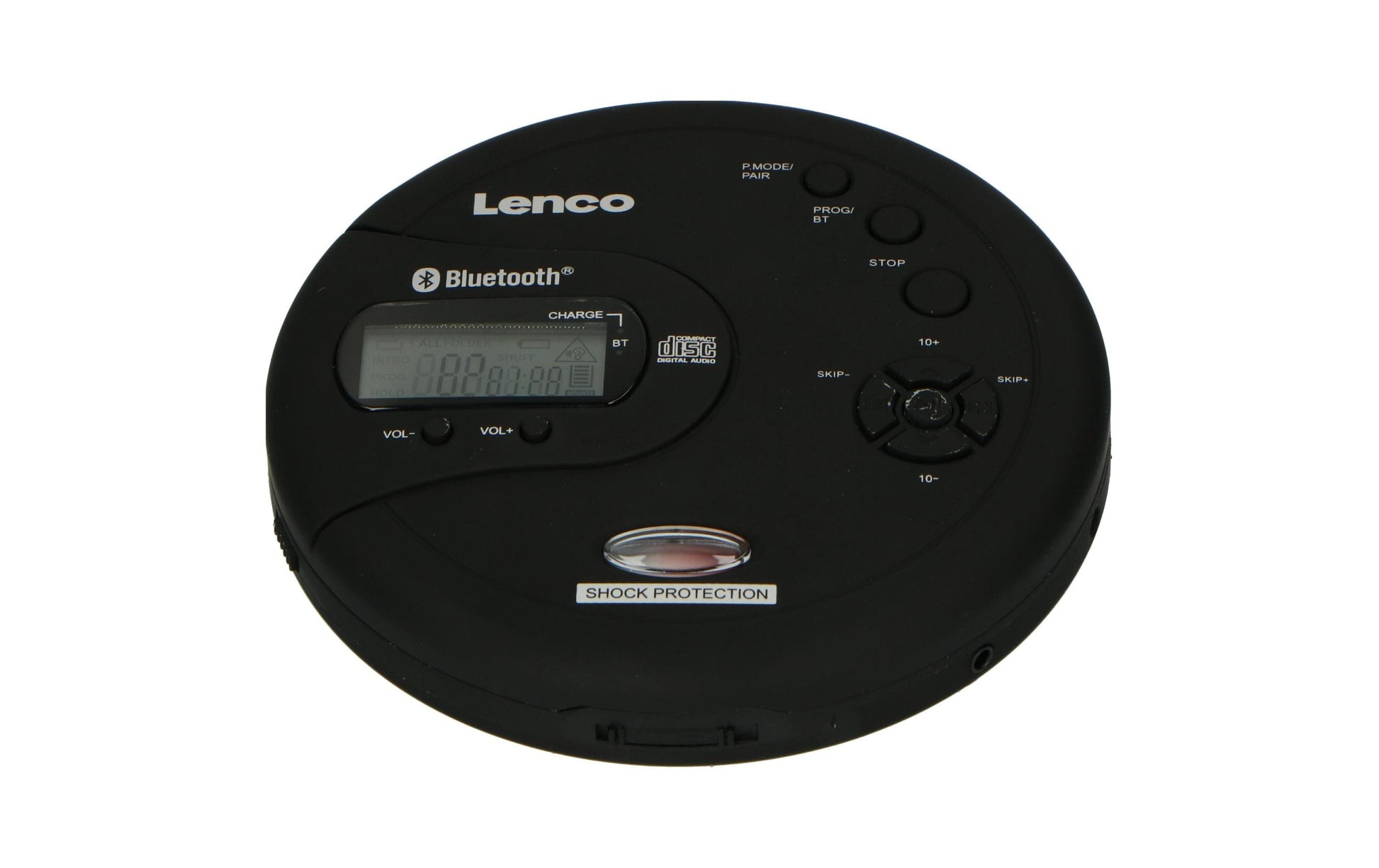 Lenco CD-300 – CD-Player – Portabel – Bluetooth, Akkubetrieb – Schwarz