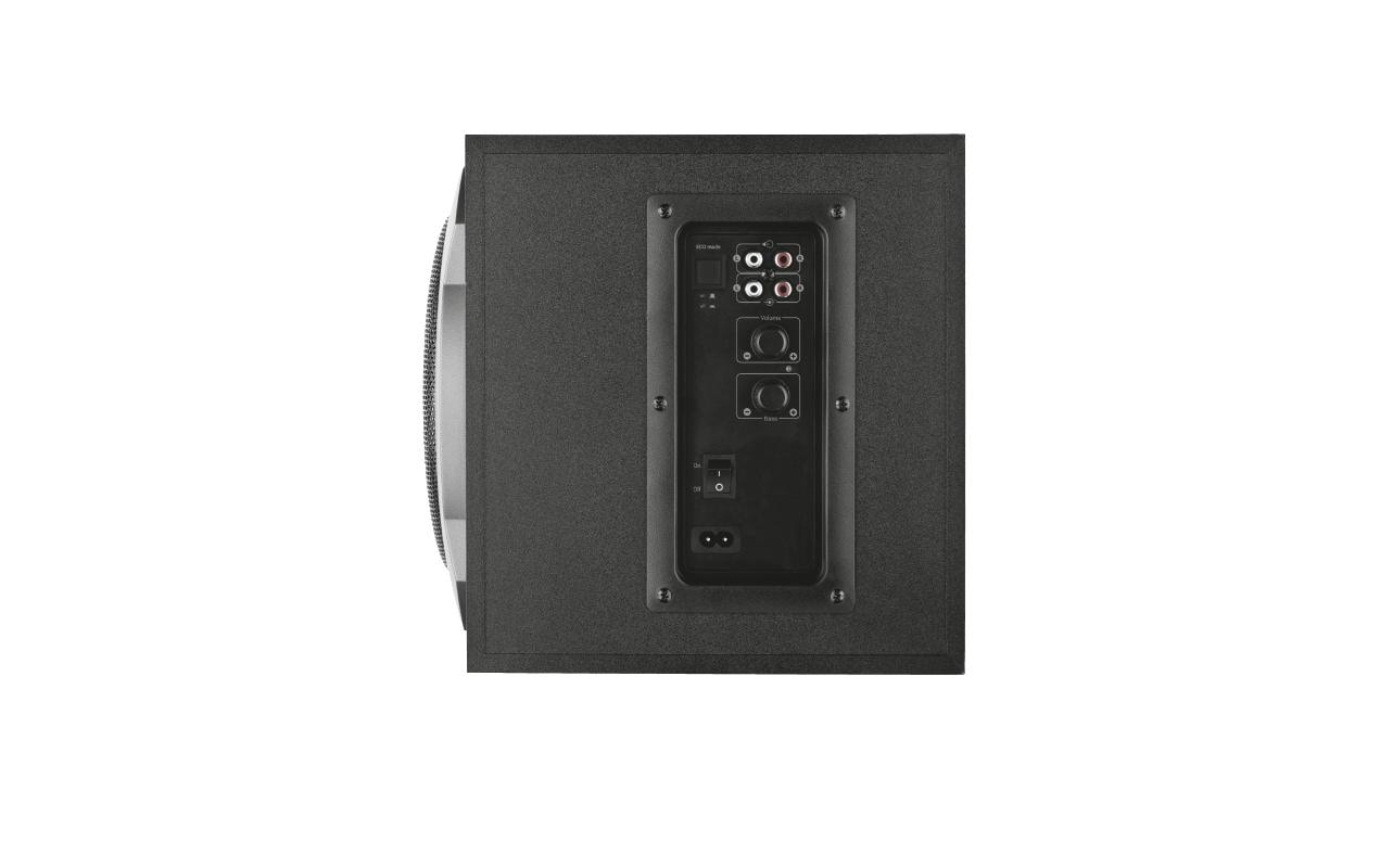 Trust Tytan, Set – PC-Lautsprecher-Set – 2.1, 60 W, mit Holz-Subwoofer, 3,5 mm Klinke, Schwarz