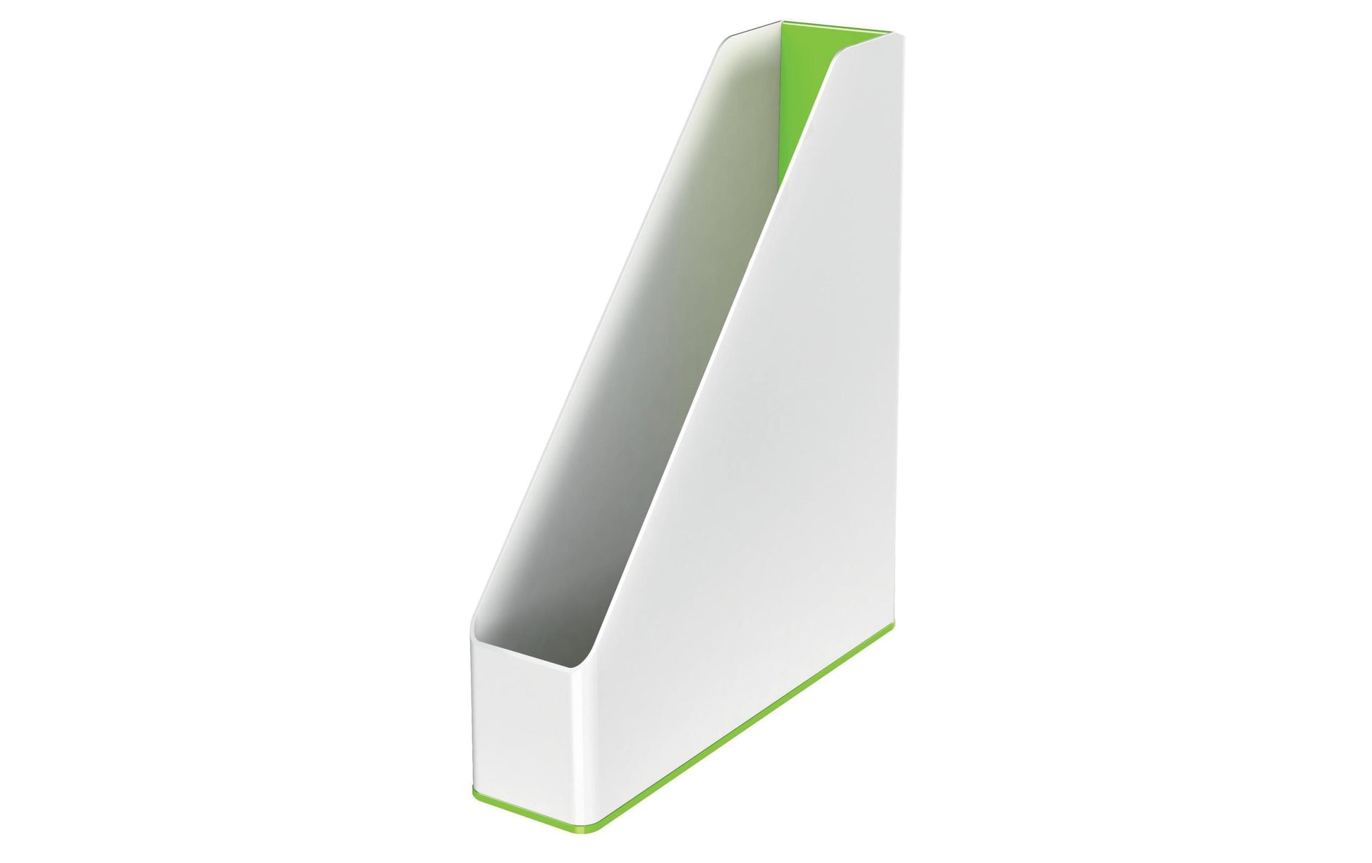 Leitz WOW Stehsammler – für A4, grün/weiss, Polystyrol (PS), B 73 × H 318 × T 272 mm