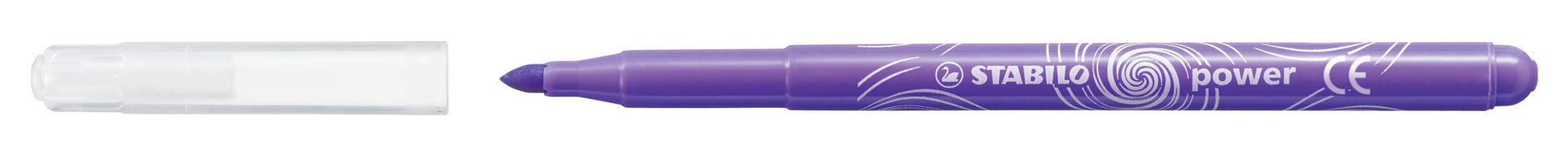 STABILO Power Filzstift – Rundspitze, 2 mm, auswaschbar, 12 Farben
