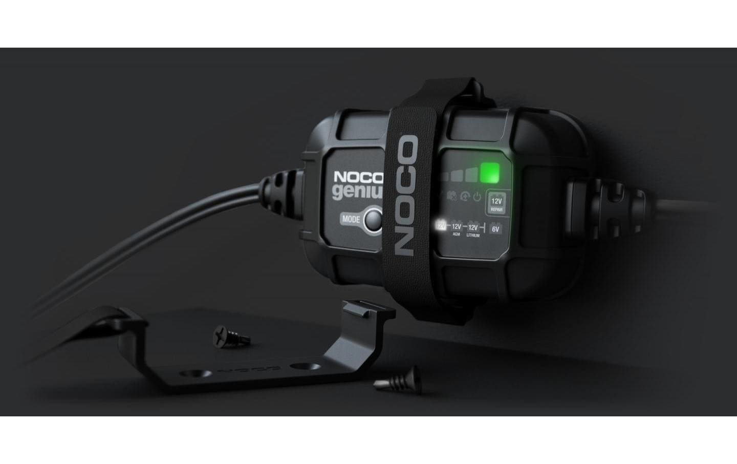 Noco GENIUS 5 Batterieladegerät 6 V/12 V, 5 A – für Blei (Pb) Batterien – Erhaltungsladung, IP65
