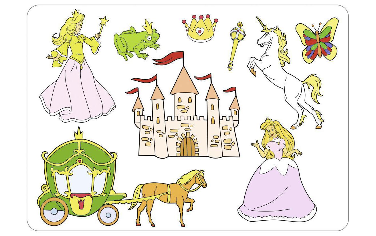 URSUS Malschablone, Prinzessin, 18,9 × 26,8 cm, Mehrfarbig