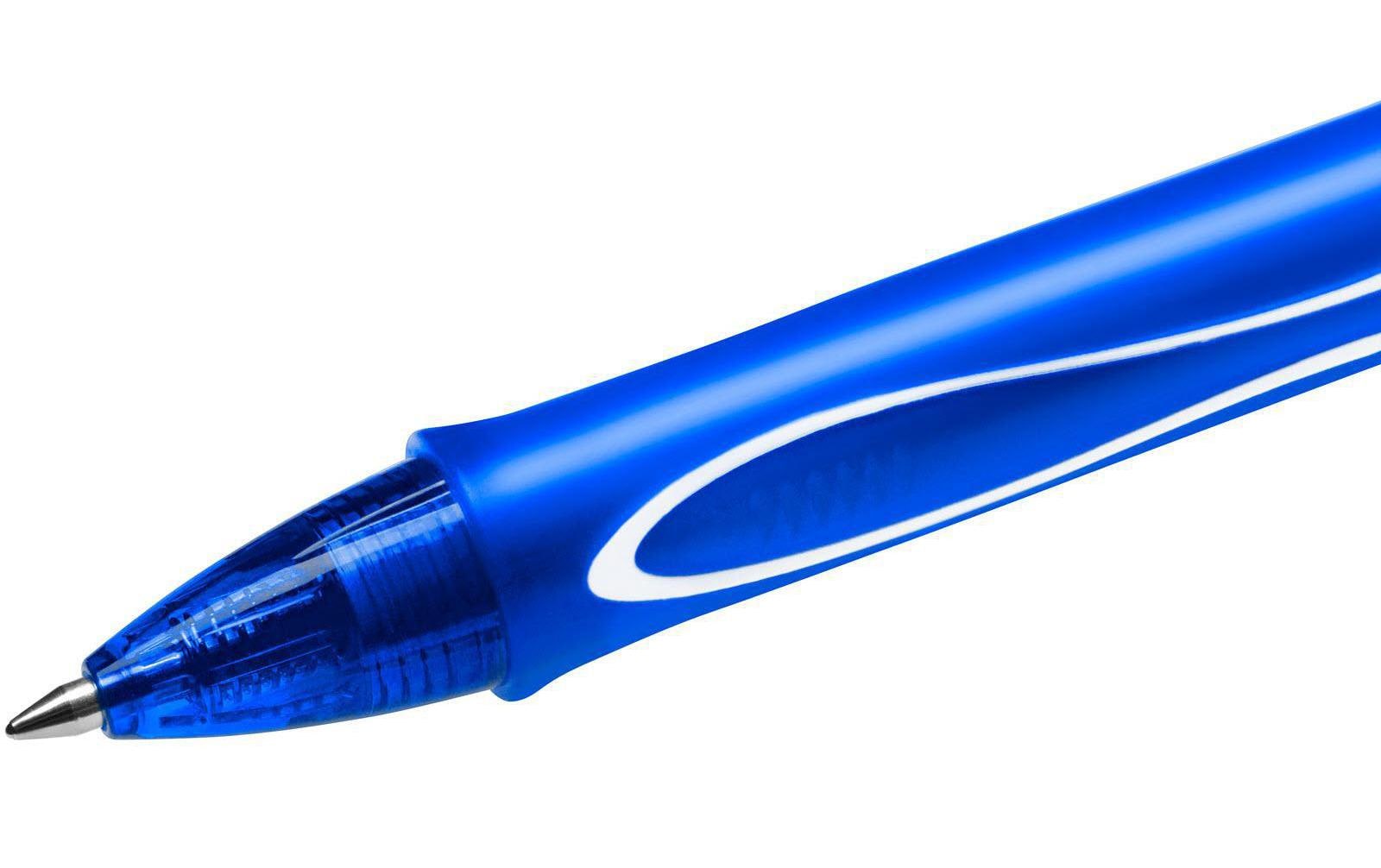 BIC Gel-ocity Quick Dry Gelschreiber, Druckmechanik – Blau, Spitze 0,7 mm, schnelltrocknend, nachfüllbar