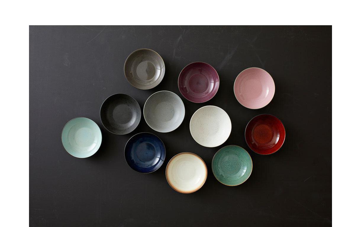 BITZ Pastateller – 6er Set, Ø 20 cm, Steinzeug, Grün, spülmaschinenfest, mikrowellengeeignet
