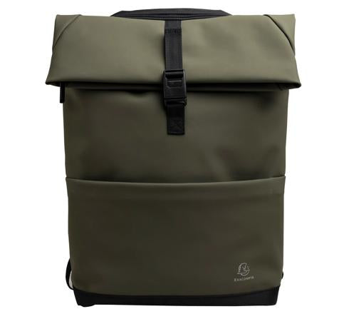 Exacompta Notebook-Rucksack EXACTIVE YOUNG – wasserabweisend, Polyurethan – Khaki, 370 × 460 × 160 mm