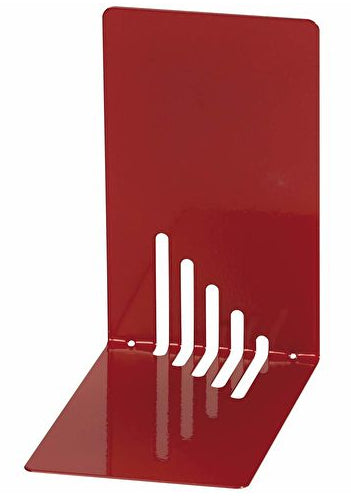 Wedo Buchstützen – rot – 140 × 140 mm – Metall, 2 Stück